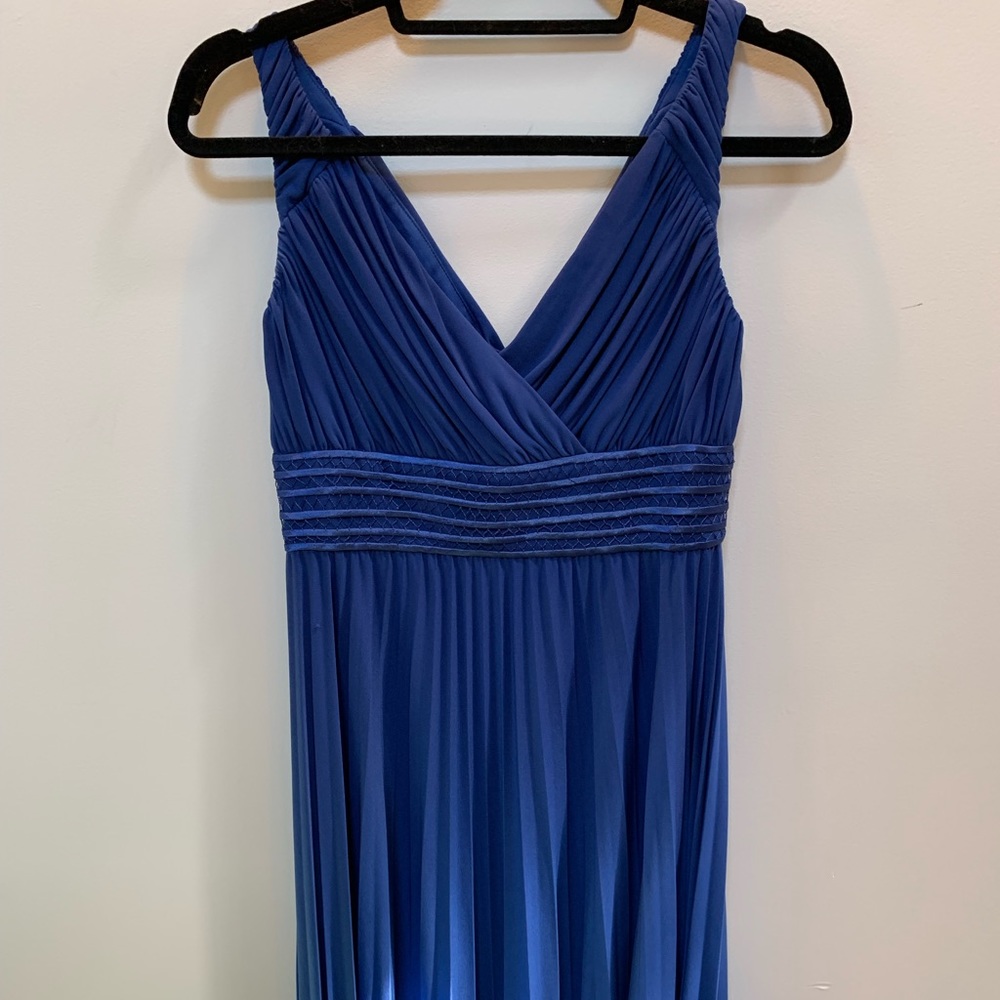 Blue jumper zip up back dress - lightweight- mint